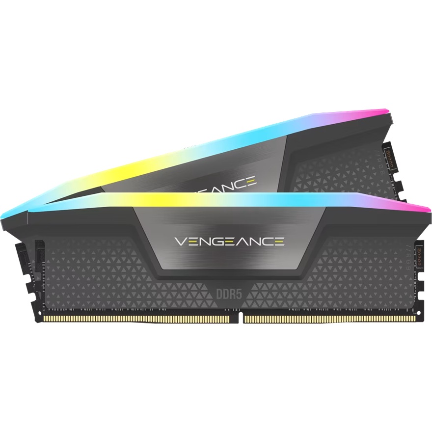 Corsair Vengeance RGB 32GB (2x16GB) DDR5 DRAM Up To 6000MT/s CL38 Memory Kit — GREY – Corsair MECMD5-32GX5M2D6000Z38 DDR5 UDIMM (Desktop) Product Image