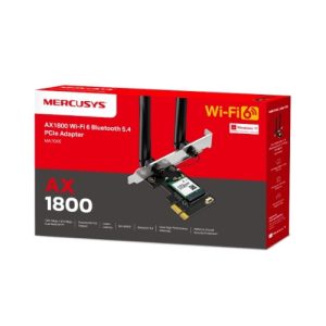 Mercusys AX1800 Wi-Fi 6 Bluetooth 5.4 PCIe Adapter (MA70XE) – TP-LINK NWMS-MA70XE PCI-E Network Adaptors Product Image