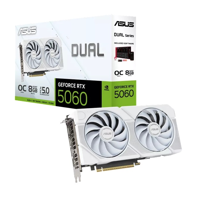 ASUS Dual GeForce RTX™ 5060 8GB- White OC Edition