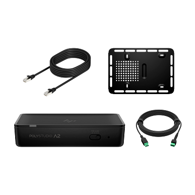 HPPOLY STUDIO A2 AUDIO BRIDGE W/ CAT6A & MIC EXTENSION CABLE AND MOUNTING PLATERoom Solutions